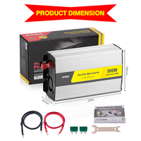 Onduleur à onde sinusoïdale pure 500W DC 12V 24V 48V à AC 110V 230V Puissance nominale 500Va Réseau NFC