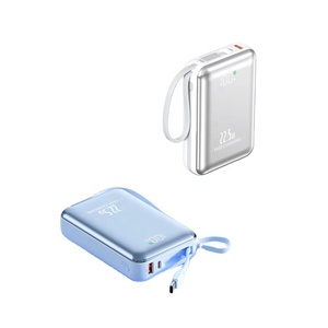 Banque d'alimentation mobile personnalisée avec logo, 20000 mAh, 22,5 W PD, <span class=keywords><strong>batterie</strong></span> <span class=keywords><strong>externe</strong></span>, charge rapide, avec câble pour téléphone, légère - Product Image 5
