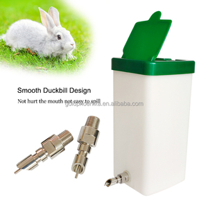 QA 500ml 1L bottiglia di plastica automatica di coniglio acqua in acciaio inox roditori capezzolo bevitore per gabbia - Product Image 4