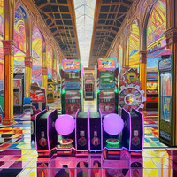 Simulateur de billets de rachat de machine de jeu d'arcade vidéo à pièces avec zone de jeu amusante de boxe 220V en plastique