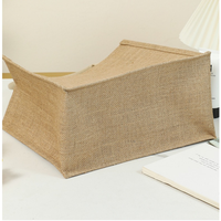 Sac fourre-tout en toile de jute naturelle écologique, laminé, imperméable, pour sublimation, en vrac