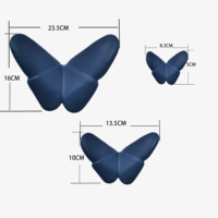2024 céramique plus récent peinture à la main vif vif animé doré tenture murale papillon pour décoration murale