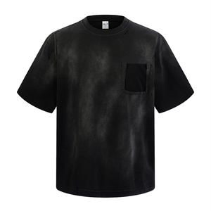 เสื้อยืดโอเวอร์ไซส์ทรงสตรีทแวร์แบบเส้นคู่พิเศษ 275 GSM แขนเสื้อแบบแยกไหล่ ทรงหลวม หนัก สำหรับผู้ชาย - Product Image 2