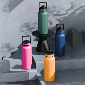 Custom Logo OEM 18 Oz 32 Oz Double Wall Stainless Steel Insulated Water Bottle Portable Gym Sport Drink Vessel For Travel