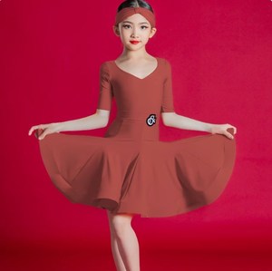 Elegante traje de baile latino Vestido de práctica Mujer Realizar <span class=keywords><strong>Rumba</strong></span> Vestidos de baile latinoamericano para fiesta - Product Image 5