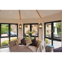 Ventanas de Aluminio con Doble Acristalamiento, Aislamiento Térmico y Acústico, Estilo Francés, Personalizadas, Grandes, Resistentes a Tormentas, para Casa