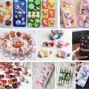 Breloques de luxe de créateur Big Bling à dos plat pour coques de téléphone, breloques Kawaii en vrac pour coques de téléphone - Product Image 6