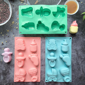 <span class=keywords><strong>Molde</strong></span> de Silicona 3D HY para Baby Shower, <span class=keywords><strong>Molde</strong></span> para Jabón con Forma de Pies de Bebé y Biberón, <span class=keywords><strong>Molde</strong></span> para Decoración de Pasteles de <span class=keywords><strong>Fondant</strong></span> - Product Image 2