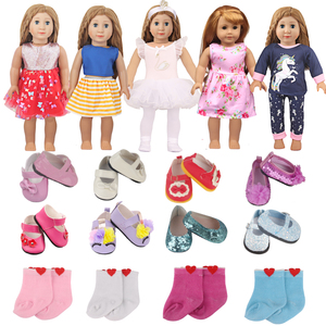 MSYO Juego de Accesorios para Muñecas de 18 Pulgadas, 17 Estilos, 9 Aleatorios, Ropa de Moda, Zapatos y Calcetines para Muñecas American Girl, Regalo para Niñas - Product Image 1