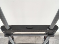 Chariot à main pliable à 2 roues, capacité de charge de 100 kg, chariot à main en acier pliable, plaque de repose-pieds, chariot de transport portable pour les courses et les déménagements