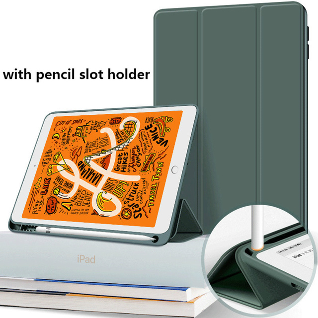 For iPad Pro 10.5 Air 3 3rd Generation 10.5 Inch Smart Tablet Cover Soft Magnetic Charging Silicone Case With Pencil Holder
