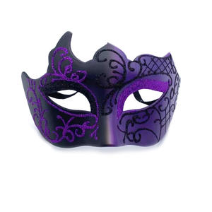 Masque de mascarade pour hommes, masque vénitien à paillettes, demi-masque pour Noël, Mardi Gras, fête, Halloween, costume, cosplay, bal masqué - Product Image 4