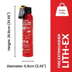 <span class=keywords><strong>Extincteur</strong></span> à batterie lithium-ion 500 ml Rouge-Firechief Aérosol Lith-Ex pour téléphones Chargeurs Ordinateurs portables Tablettes Fabriqué en Chine - Product Image 3