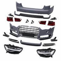 Parachoques Delantero Estilo RS6 C7.5 2018 con Faros Delanteros y Luces Traseras para Audi A6 S6 C7 C7.5 2012-2015