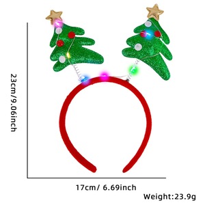HUIXIN Diademas Navideñas LED de Nuevo Estilo para Niñas, Diadema Brillante con Diseño de Árbol de Navidad, Alce y Muñeco de Nieve, Accesorios para el Cabello Navideños - Product Image 2