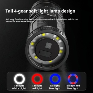 30W đèn pin chiến thuật siêu sáng COB dẫn không thấm nước cứng ABS nhựa USB C có thể sạc lại mềm làm việc cầm tay ngọn đuốc - Product Image 4