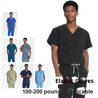 Tenues d'infirmière personnalisées avec logo, nouveau style, mode unisexe, blanches, médicales, élastiques, blouses d'hôpital, extensibles dans les 4 sens, en spandex dobby