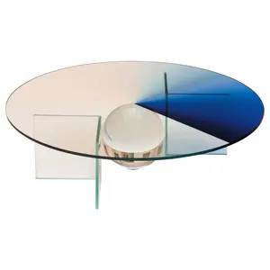 WISEMAX FURNITURE Nordic Modern Living room modern creative transparent round acrylic coffee table for home hotel villa