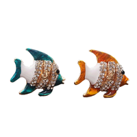 Bros Ikan Tropis Warna-warni Enamel Alloy Kartun Hewan Laut untuk Hadiah Pesta Pernikahan