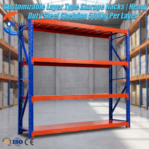 Estanterías Industriales de Acero de Alta Resistencia, Sistema de Almacenamiento sin Pernos, Estanterías para Paletas de Almacén, Altura Ajustable, Resistentes a la Corrosión - Product Image 1