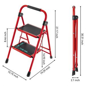 Small Portable Three Step Ladder Household Ladder <b>Folding</b> Multi-purpose Telescopic Thickened Indoor Herringbone Stairs - Product Image 6