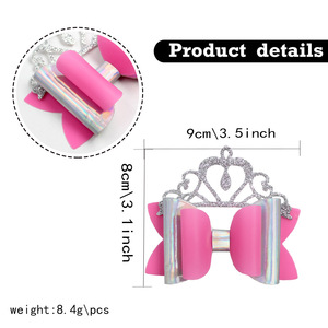 Accessoires pour <span class=keywords><strong>cheveux</strong></span> personnalisés à paillettes sur le thème des personnages <span class=keywords><strong>de</strong></span> Wicked, pinces à <span class=keywords><strong>cheveux</strong></span> <span class=keywords><strong>de</strong></span> princesse en gros, accessoires pour <span class=keywords><strong>cheveux</strong></span> nœuds roses et verts inspirés du film - Product Image 3