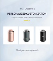 Diffuseur d'arômes de voiture intelligent portable, démarrage/arrêt automatique, sans eau, anti-fuite, nébuliseur d'huiles essentielles en aluminium avec 4 modes de diffusion