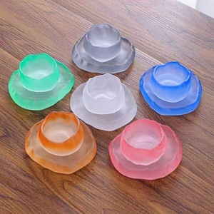 Set di 2 Tazze in Vetro Stile Europeo, Trasparenti per Degustazione/Tè Congelato/Vino, Tazza da Tè per Maestro Kongfu con Sottobicchiere, Ecologiche per Uso Professionale - Product Image 3