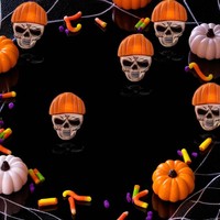 Halloween Außendekoration Gruseliger Kürbis Hängende Horror-Dekoration Geister-Skelette 10-LED-Lichterkette 165cm Modern Batteriebetrieben
