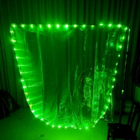 Drapeaux LED pour la danse de louange, demi-cercle, métalliques, drapeaux LED pour la louange, accessoires de danse chrétienne