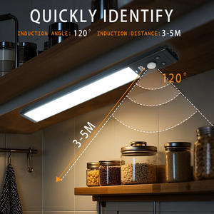 Way بوصة mAh تحت الخزانة ضوء LED 52 قابلة لإعادة الشحن مغناطيسي قابل للضبط مع <span class=keywords><strong>3</strong></span> ألوان - Product Image 2