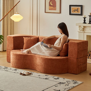 Sofa nén, sofa vải, phòng khách giường đôi gấp đôi hai mục đích, có thể tháo rời và có thể giặt được - Product Image 3
