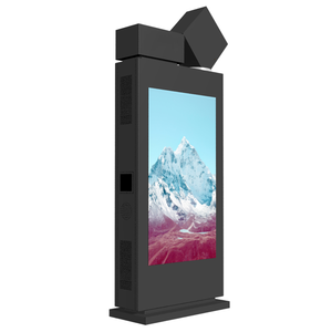 Quảng cáo <span class=keywords><strong>LCD</strong></span> Totem thông minh trạm xe buýt đa chức năng ngoài trời màn hình cảm ứng kiosk 55 inch kỹ thuật số biển - Product Image 2