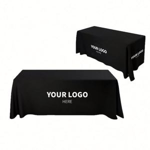 Nappe de table personnalisée pour salon professionnel, 4, 6 ou 8 pieds, avec logo imprimé, bannière publicitaire pour housses de table - Product Image 4