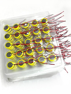 Penjualan laris kustomisasi CR2016 CR2032 baterai Lithium sel tombol 3V dengan 2 kabel Pin - Product Image 2