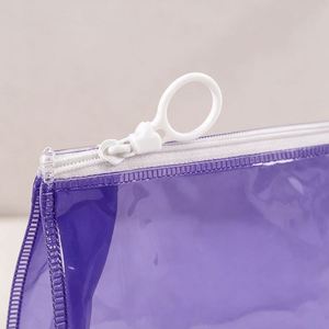 Transparent Pvc Zipper <b>Tote</b> Bag <b>Plastic</b> Cosmetic Packaging Waterproof Portable Travel Handbag Custom Logo Pouch - Product Image 4