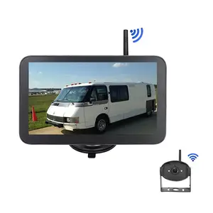 Monitor Nirkabel 1080P Mobil Van Truk IR, Kamera Cadangan Terbalik Sistem Keamanan Tampilan Belakang