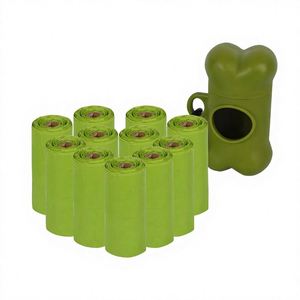 Sacs à déchets pour animaux de compagnie, de type gilet, épais, entièrement biodégradables et compostables, pour l'élimination des excréments d'animaux - Product Image 1