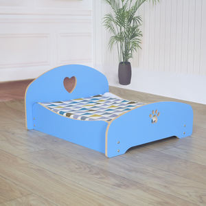 Lüks kedi Pet köpek yatağı E1 sınıf çevre dostu mobilya levha ahşap kedi yatak evcil hayvan kulubesi özelleştirilebilir - Product Image 4