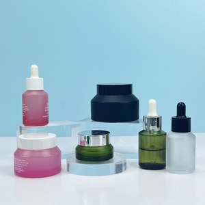 Frascos de Vidrio Esmerilado Verde con Hombro Inclinado, Personalizables, de 15ml, 30ml, 50ml y 100ml, Nuevo Diseño, para Cosméticos y Cremas - Product Image 5