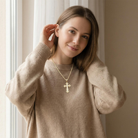 Collier personnalisé en or pur de 3,5 mm en forme de corde. Collier en or pur 18 carats Au750 (sans pierre principale)