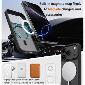 Funda para Teléfono 17 Pro Max con Protector de Pantalla, Compatible, Ligera, Negra Mate - Product Image 4