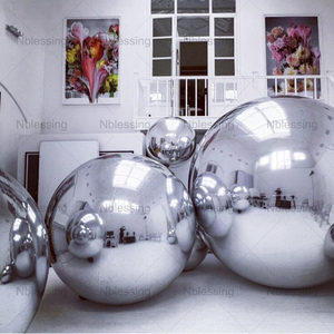 Customized Event Wedding Scene Decoration With Shiny Metal Inflatable Sliver <b>Ball</b> <b>Mirror</b> Balloon Customized Inflatable Sliver Ba - Product Image 3
