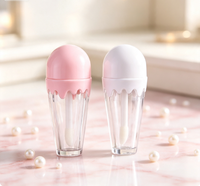 Tube de brillant à lèvres vide en forme de cornet de crème glacée 6ml en gros, en stock, logo personnalisé, emballage cosmétique direct usine