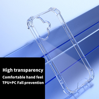 Coque de téléphone anti-jaunissement transparente pour iPhone 17Air 11 12 13 14 Pro Max 15 16 Plus