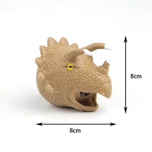 Juguete antiestrés de cabeza de dinosaurio con sonido, pelota de apretar de animal de TPR suave, juguete de descompresión al por mayor - Product Image 2