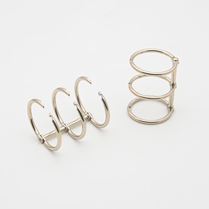 Clips de reliure à feuilles mobiles dorés brillants de 25 mm et anneaux en fer à 3 trous pour album de <span class=keywords><strong>photos</strong></span> de baptême et reliure de souvenirs, pour livre de souvenirs de croissance de bébé - Product Image 1