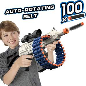 Lançador de Brinquedo AK com Carregador para 30 Dardos, Arma Elétrica Automática de Repetição com Bala Macia, Brinquedos de Tiro ao Ar Livre - Product Image 5