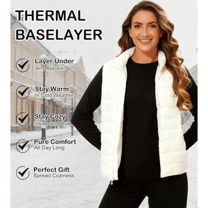 FOXA Women's Long Sleeve Thermal Shirt Fleece Lined Crew Neck Moisture Wicking Baselayer Top for <b>Ski</b> Snow Wear - Product Image 3