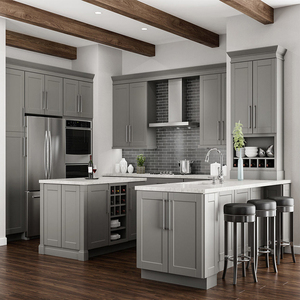 CBMMart armoire de cuisine modulaire personnalisée à haute technicité en bois de cerisier massif de couleur personnalisée - Product Image 5